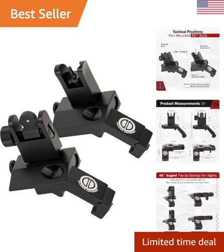 Flip backup iron - flip-up, 45°